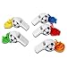 Produktbild Schramm® 24er Pack Trillerpfeife Plastik Fußball Design Triller Pfeife Pfeifen Fußballpfeife Schiedsrichterpfeife Trillerpfeifen