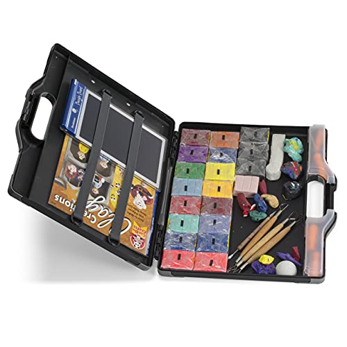 Caixa de armazenamento Officemate OIC Carry All 83324, tamanho carta/legal, preto/cinza