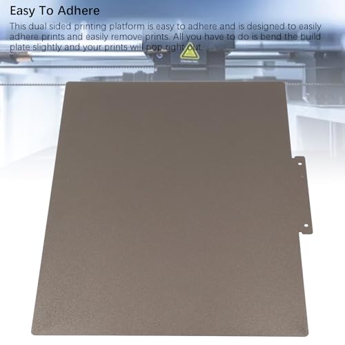 Doppelseitige Strukturierte PEI-Bauplatte für Raise3d E2, Pulverlackiertes PEI-Blatt für 3D-Drucker, Flexible Plattform aus PEI-Federstahl mit Klebebett, 254 X 368 Mm 0,5 Mm Dicke – Bild 5