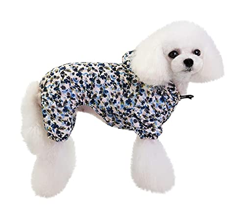 Chiot mouillé solution avec cette jaquette imperméable réglable motif fleurs