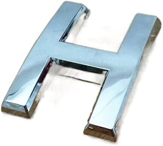 House Numbers 3.5cm/5cm/7cm/10cm 0123456789 Modern Silver Plaque Number House Hotel Door Number Address Digits Sticker Plate Sign Plastic House Number (Color : Letter H, Size : 3.5cm)