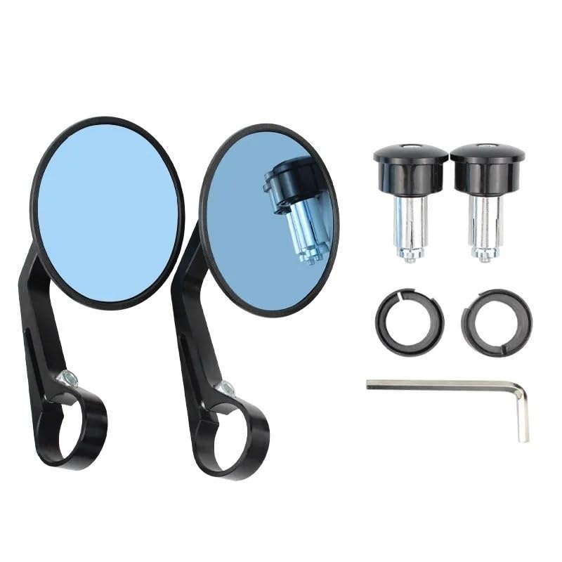 Rétroviseurs de moto d'extrémité de barre en aluminium CNC universels 22mm