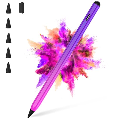 Image of TaIYanG iPad Stylus Pen for iPad 2018-2026, Palm Rejection, Fast Charging | Tilt Sensitivity, for iPad Pencil A16 /10 /9 /8 /7 /6, Pro 11 /13 inch (M5 /M4),Air M4 /M3 /M2 /5 /4, Pro 11 /12.9 inch,Mini 6 /5,Gradient Purple