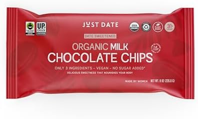 Just Date Syrup Dark Chocolate Chip - Date Sweetened - 6-7 oz (Pack of 6)