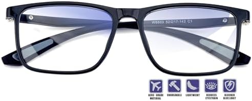 Distance Nearsighted Glasses for Men,Women Near Sighted Vision Driving Eyeglasses Big Farsighted Myopia TR90 Frame