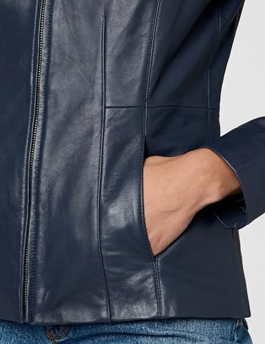 Image of Cole Haan Women's Leather Wing Collared Jacket (Standard and Plus Size)