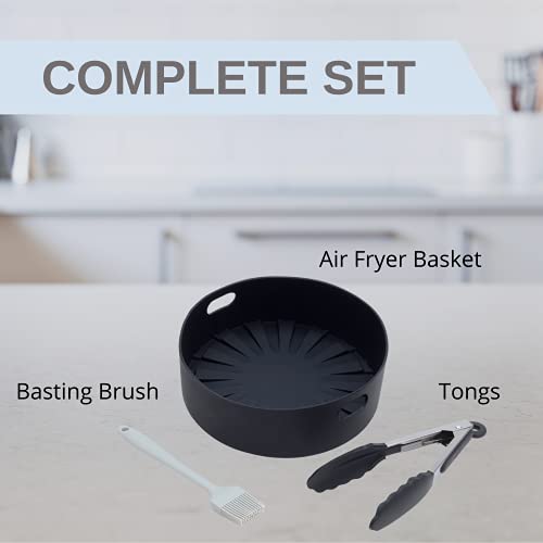 Silli Goose Silicone Air Fryer Basket - Air Fryer Silicone Pot - Compatible With Most Airfryer Models - No Need For Parchment Paper - Safe To Use - Easy To Clean - Air Fryer Oven Accessories - 7.5" #TOP1