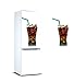 OEDIM Stickers Autocollants Frigo Verre de Cola Mesure 185 x 60 cm| Vinyle Adhésif Résistant et Facile d'appliquer |Étiquette Adhésive Décorative d'une Conception élégante|