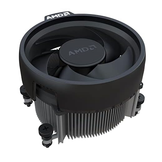 AMD Wraith Stealth-uttag AM4 4-stiftsanslutning CPU-kylare med aluminium kylfläns och 3,93-tums fläkt (smal)