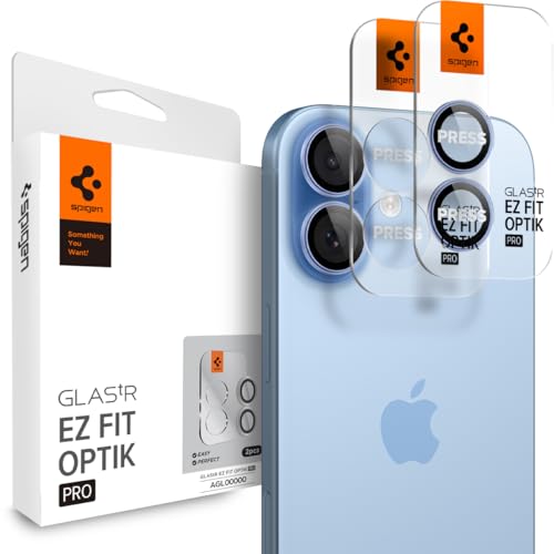 Spigen �J���������Y�X�N���[���v���e�N�^�[ [GlasTR EZ Fit Optik Pro] iPhone 17�p [�P�[�X�t�����h���[] - �~�X�g�u���[ [2���p�b�N]