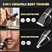 Beard Trimmer for Men, Electric Razor & Nose Hair Trimmer - IPX7 Waterproof All-in-One Body Grooming Kit for Wet/Dry Use on Beard, Chest, Legs & More