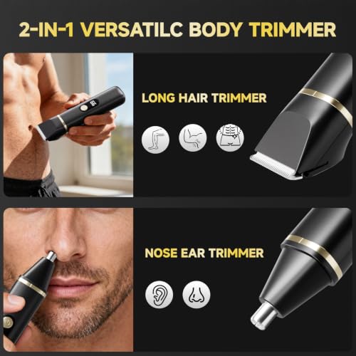 Image of Beard Trimmer for Men, Electric Razor & Nose Hair Trimmer - IPX7 Waterproof All-in-One Body Grooming Kit for Wet /Dry Use on Beard, Chest, Legs & More