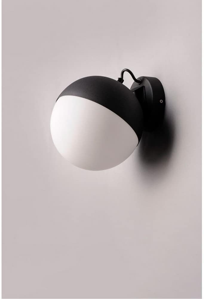 ET2 Half Moon-9W 1 LED Wall Sconce-7.75 Inches Wide by 7.75 inches high-Black Finish