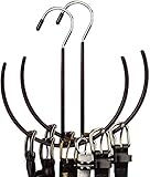 Space Saving Multipurpose Hanging Closet Organizer, Shoe, Hat Rack, Belt Hanger,Tie Rack and Bag for Organization by EasyView Organizer, (Black, Set of 2)