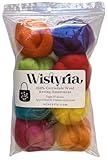 Wistyria Editions Wool Roving, 12-Inch, Fiesta, 8-Pack