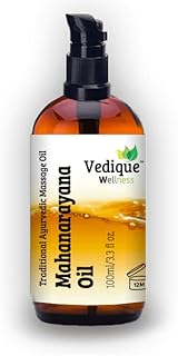 VEDIQUE Remedies Mahanarayana Oil | 100ml (3.38 fl oz) | Over 50 Herbs | Classical Ayurvedic Massage Oil for Muscles & Joints | Vata Balancing | All Natural