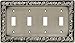 Franklin Brass 64043 Paisley Quad Toggle Switch Wall Plate/Switch Plate/Cover, Tumbled Antique Brass