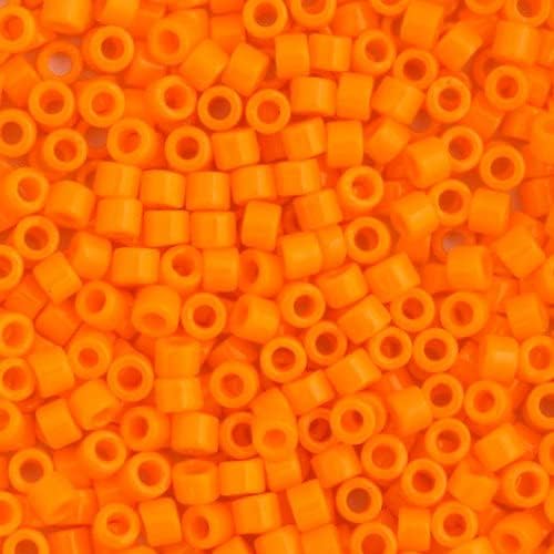 Miyuki Delica 11/0 Orange Mandarin Opaque 50gms Bag of Japanese Glass Beads
