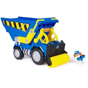 Véhicule Deluxe Benji Pat Patrouille - Camion Construction avec Figurine Ruben & Compagnie