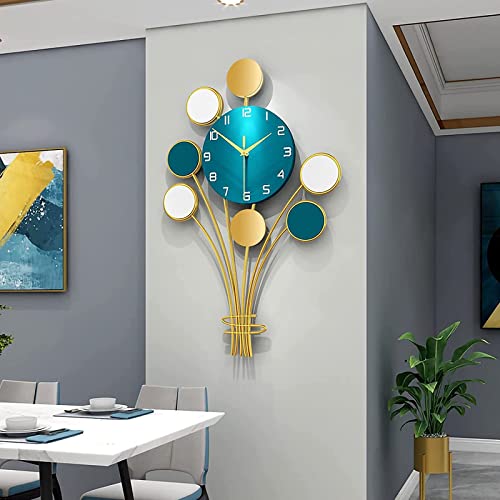 Horloge murale en métal silencieuse moderne salon et bureau