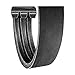 Carlisle R8VK2000-10 Rubber Power-Wedge Aramax Band Cord Banded Belt, 10 Bands, 1" Width, 7/8" Thickness, 201.5" Length