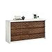 Sauder Harvey Park 6 Drawer Dresser for Bedroom Wooden Dressers & Chest of Drawers, in Soft White