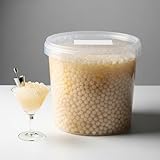 Yummie Boba! | 1 x 3.1 kg | Lychee flavour | No sucralose | Made in Canada | Made from fruit Puree | Explosive Fruit Pearls - Bubble Tea/Popping Boba - Made from Real Fruit | Desserts, Smoothies, and Snack Toppings | Bubble Tea Pearl Mix