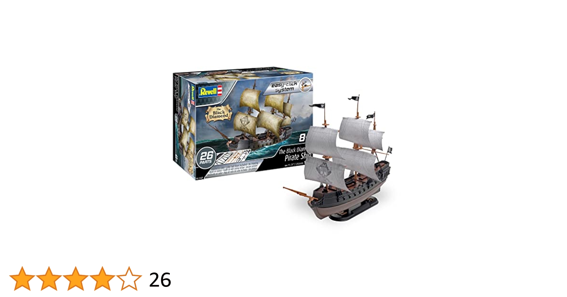 Revell ロバートE.リー プラモデルキット Amazon | レベル2 イージークリックモデルキット ブラック