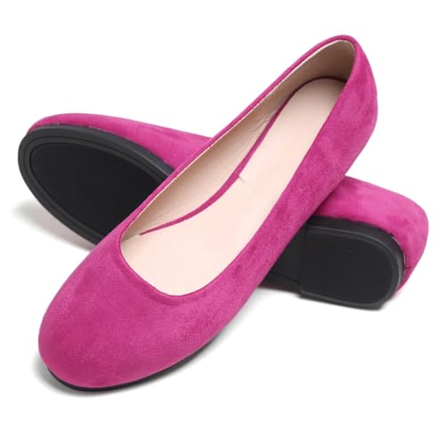 Image of Dear Time Women's Flats Comfortable Slip On Ballet Flats Soft Solid Casual Shoes