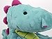 goDog Bubble Plush Dragons Squeaky Dog Toy, Chew Guard Technology - Turquoise, Large