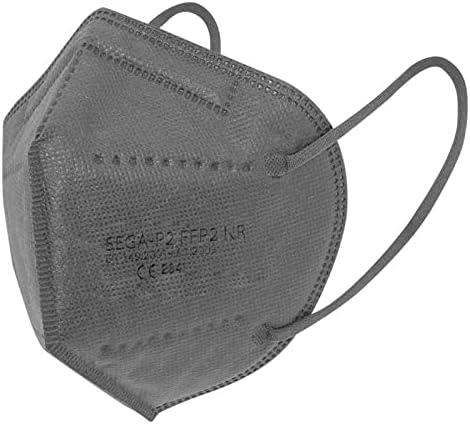SALO MED 20 x FFP2 Masks Grey - CE Certified 0598 - Individually Packed in Practical Bags - Protective 5-Layer Mask - BFE 99% Filtration - Box of 20