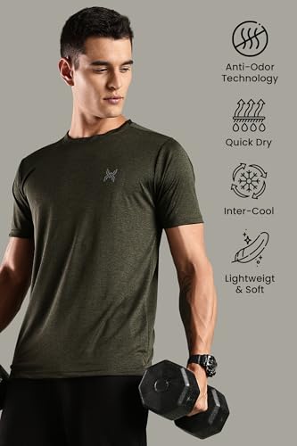 Image of XENOVAURBAN Men's Dryfit Round Neck T-Shirt | Sports Gym T-Shirt for Men - DRY1