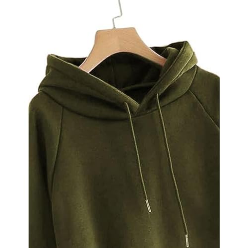 Image of Clotth Theory Women's Cotton Fleece Hooded Neck Sweatshirt | Hoodie Jacket with Kangaroo Pocket