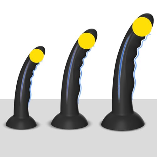 アナルプラグアナル拡張アナルディルド 初心者 細いアナルビーズ 吸盤付ディルド 男性 前立腺アナル開発あなる開発 女性用 柔らかいシリコンオナニーグッズ凸凹がジワジワ波アナルストッパー (3点セット) - 画像1