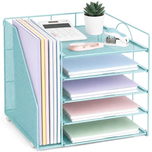 LEKETREE Desk Organizers and Accessories, 5-Tier Paper Letter Tray