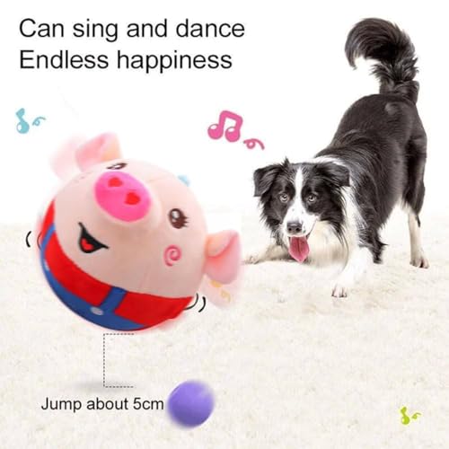 Image of Dancing Piggy Ball - Singing & Wiggling Plush Toy for Babies | Soft Machine-Washable Interactive Electronic Piglet with Music & Motion | Light-Up Musical Toy for 6M+ Toddlers & Kids |