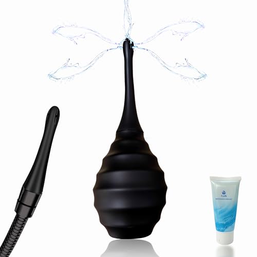Klistier-Dusche Anti-Rückfluss, Dusche Loch Irrigator, wiederverwendbare Unisex Klistier-Dusche Vaginal-Reinigung Kit (mit Gleitmittel)