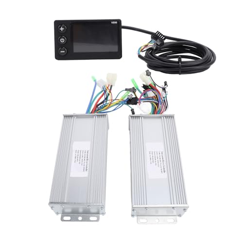 SPYMINNPOO Kit de Controlador de Bicicleta Eléctrica, Controlador de Motor sin Escobillas 36V 48V 60V 1000W 38A con Pantalla LCD, para Kit de Conversión de Bicicleta Eléctrica