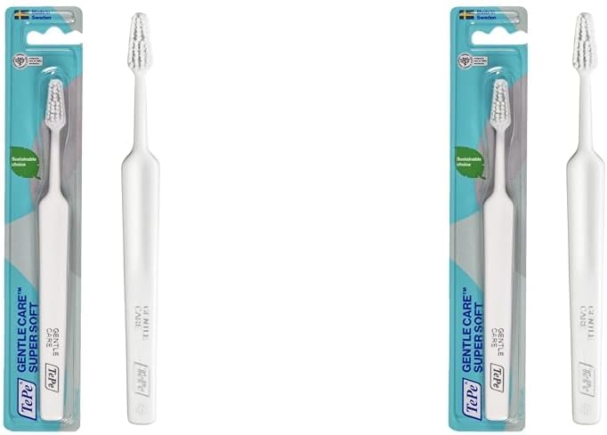 TEPE Gentle Care Post Surgical Toothbrush for Use After Oral Surgery/Soft Brush for Sensitive Tissue / 1 X Gentle Care Brush (Pack of 2)