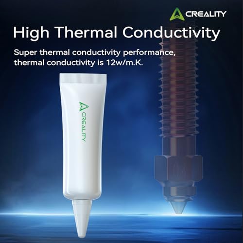 Creality Offizielle Wärmeleitpaste 10g 1 Stück für 3D-Drucker, starke Wärmeleitfähigkeit, Isolierung und keine Korrosion, sicher und umweltfreundlich, hohe und niedrige Temperaturbeständigkeit