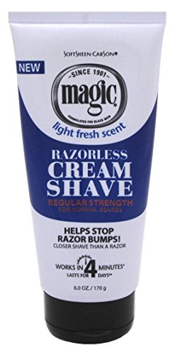 Magic Shave Razorless Cream Shave, Light Fresh Scent, Regular Strength 6 oz (Pack of 3)