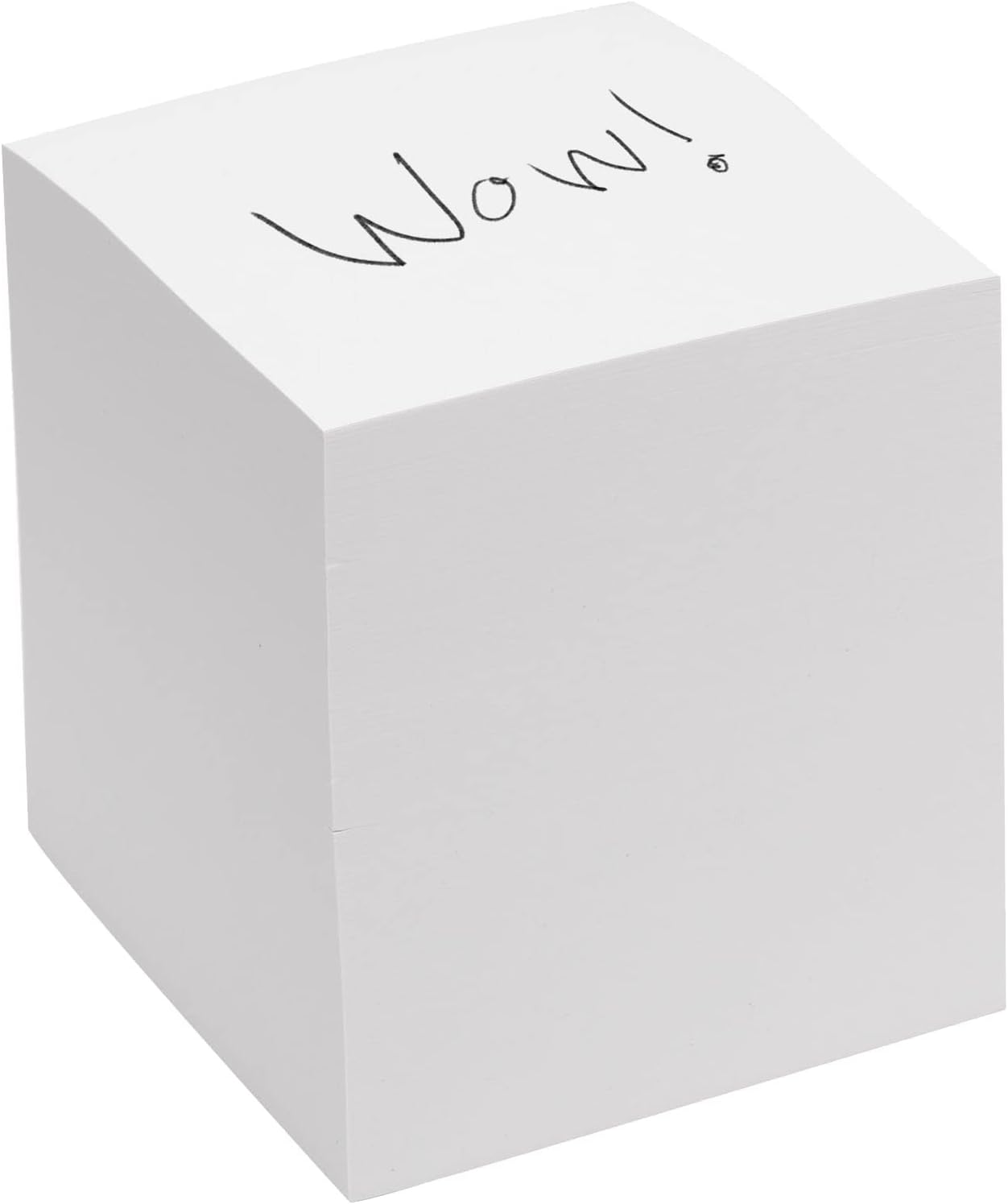 EARTHCUBE Blank White 3.5 Inch Note Cube (Not Sticky) Made in USA (Paper US or CAN) 100% Recycled 700 Tear-off Pages (Not Loose) 'Imagine'