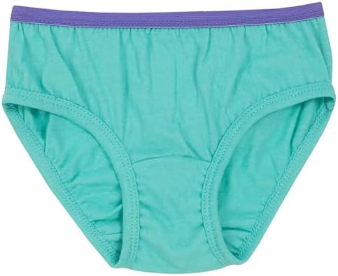 Fruit of the Loom Girls' Tag Free Cotton Brief Underwear Multipacks, Low Rise Brief - Purple/Blue/White, 8, Pack of 10 - 3