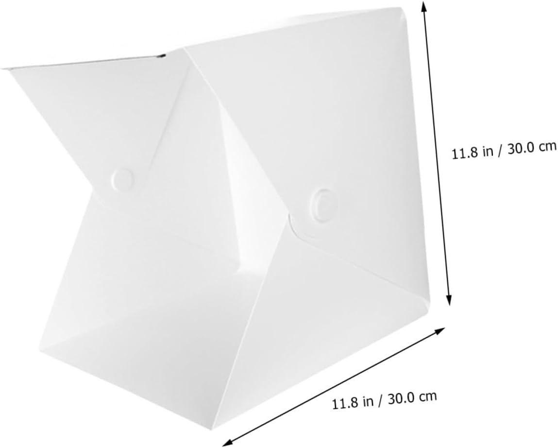 MERRYHAPY Portable Folding LED Photography Light Box with Dual Light Bars, 6-Color Backdrops, 30cm Mini Photo Tent for Product Studio Lighting and Shooting