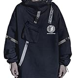 BICOPU Anime Attack on Titan Scout Symbol Jacket Survey Corps Pullover Hoodie Cosplay Men's Novelty Hoodies (M, Black)