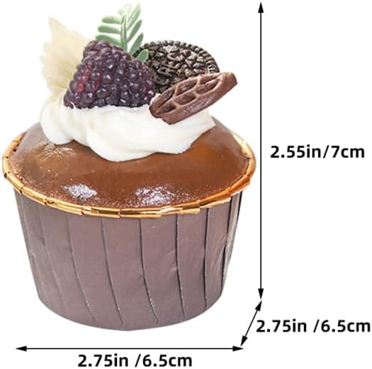 6pcs Artificial Cake Models High-Simulation Fake Cupcakes for Home Party Displays Photo Props Adorable Tabletop Cake Decoration