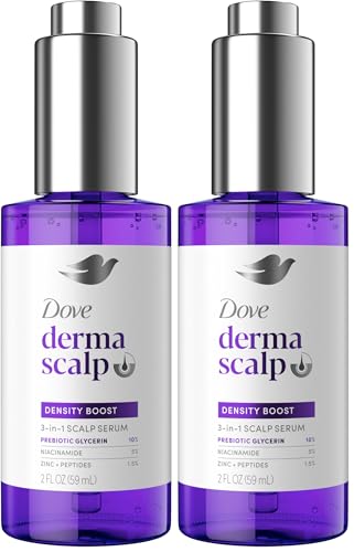 Dove Derma Scalp Density Boost 3-in-1 Scalp Serum With Prebiotic Glycerin,Zinc + Peptides,and Niacinamide For Breakage And Hair Thinning 2 oz,(Pack of 2)