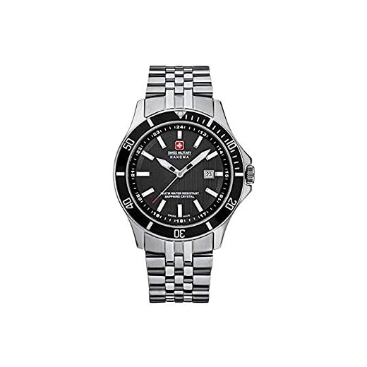 Swiss Military Hanowa Herrarmbandsur XL analog kvarts rostfritt stål 06–5161.7.04.007