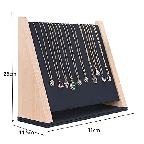 Présentoir de colliers en PU support de rangement vertical de bijoux