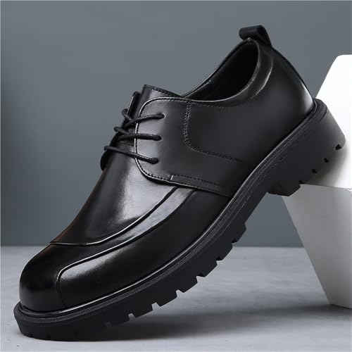 Men's Breathable Platform Casual Shoes British Business Genuine Leather Wedding Dress Shoes2